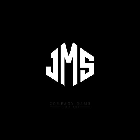 diseño de logotipo de letra jms con forma de polígono jms polígono y