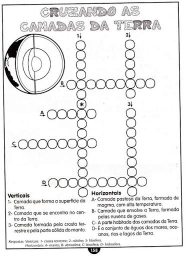 Atividade Sobre Estrutura Da Terra 6 Ano Várias Estruturas