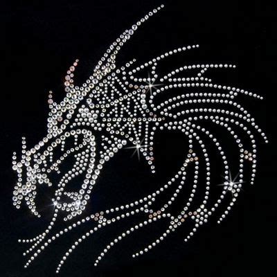 Dragon Head Rhinestone Transfer Dragon Head Crystal Rhinestone Transfer