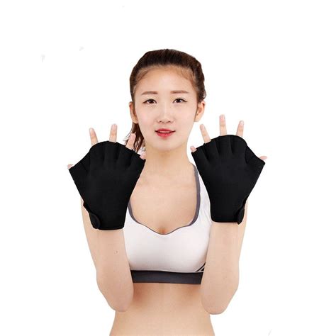 Abaowedding Aquatic Gloves Fit Webbed Swimming Training Water Aerobics