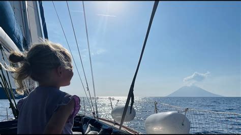 Finding A Dinghy Offshore Sailing To The Erupting Volcano Ep Youtube