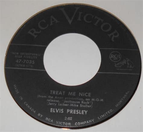 Rca Victor Elvis Presley Jailhouse Rock Treat Me Nice Rpm