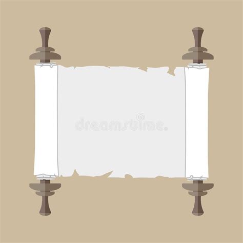 Ancient Scroll With Handles Stock Vector Illustration Of Background