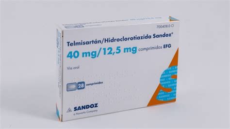 TELMISARTAN HIDROCLOROTIAZIDA SANDOZ 40 MG 12 5 MG COMPRIMIDOS EFG 28