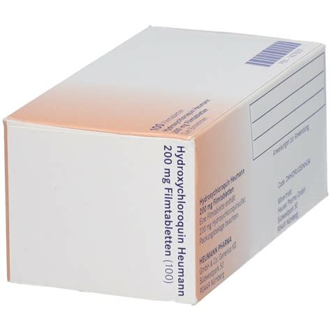 HYDROXYCHLOROQUIN Heumann 200 Mg Filmtabletten 100 St Mit Dem E Rezept