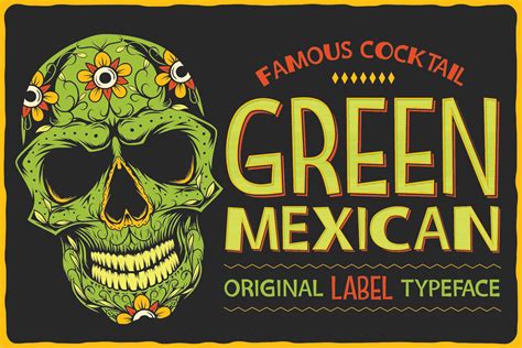 Green Mexican Typeface By Vozzy Vintage Fonts And Graphics Thehungryjpeg