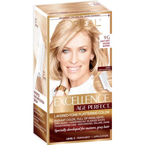 L Oreal Paris Age Perfect Hair Color Kit 9G Light Golden Blonde With