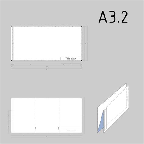 A3.2 sized technical drawings paper template vector illustration ...