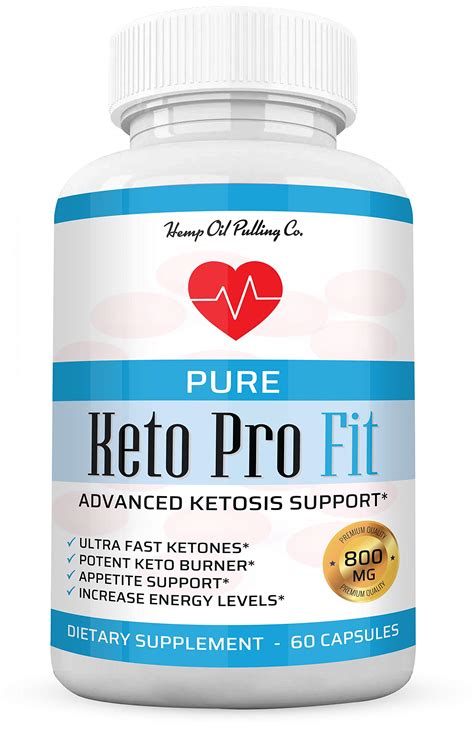 Keto Pro Fit Pills Pure Bhb Ketogenic Supplement 60 Count Mega 800mg