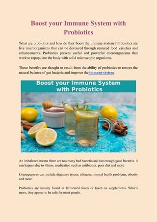 Boost Your Immune System With Probiotics | PDF | Free Download