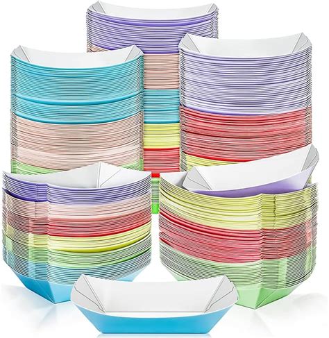 Amazon MotBach 180 Pack 1 2 Lb Colorful Paper Food Boat Trays