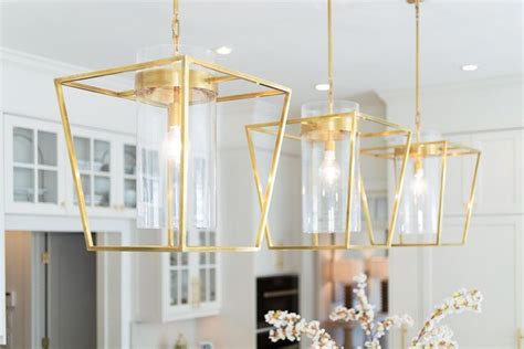 Brushed Gold Pendant Lights Above Kitchen Island Gold Pendant Lighting Kitchen Island