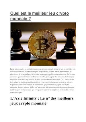 Calam O Quel Est Le Meilleur Jeu Crypto Monnaie Notre S Lection