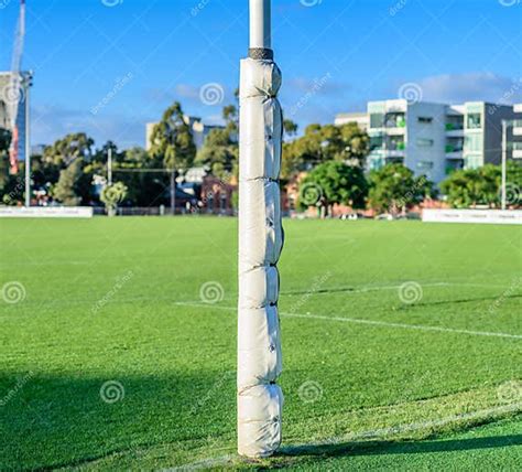 Afl Goal Posts In Melbourne Stock Image Image Of Outdoors Melbourne