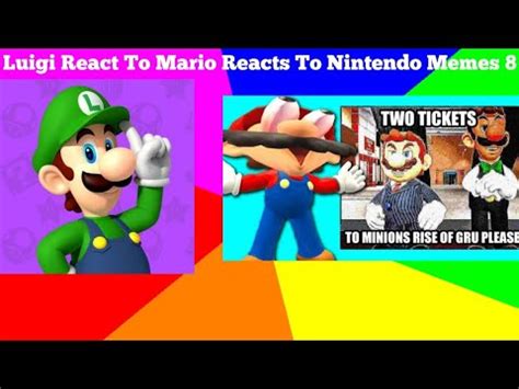 Luigi React To Mario Reacts To Nintendo Memes 8 YouTube