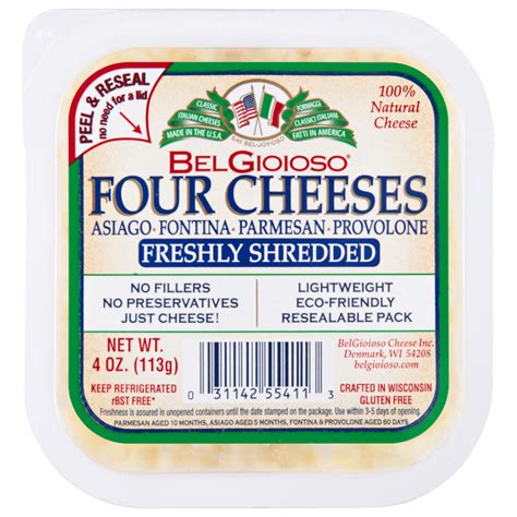 Publix BelGioioso Cheese Freshly Shredded Natural Four Cheeses No Nat