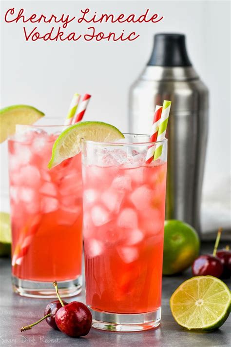 This Cherry Lime Vodka Tonic Is The Perfect Amount Of Sweet And Tart