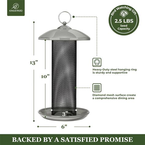 Snapklik Kingsyard Metal Mesh Tube Bird Feeders For Outdoor