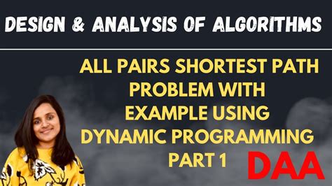 All Pairs Shortest Path Algorithm With Example Using Dynamic