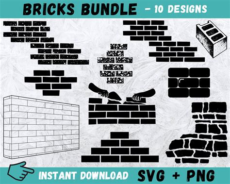 Bricks Svg Brick Wall Svg Bricks Pattern Svg Cricut Svg Etsy In 2021 Brick Patterns Cricut