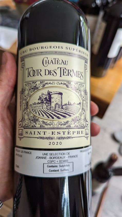 2020 Château Tour des Termes France Bordeaux Médoc St Estèphe