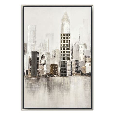 Framed Cityscape Canvas Wall Art X