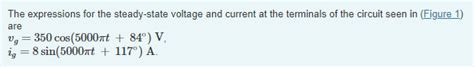 Solved Circuit The Expressions For The Steady State Voltage And