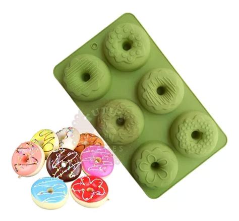 Molde Silicona Para Donas Donuts X6 Chocolate Repostería