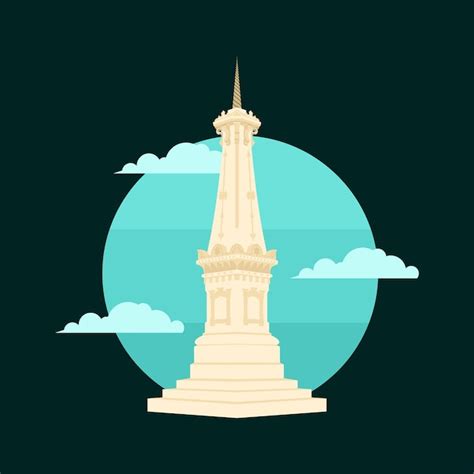 premium vector landmark   city  yogyakarta vector design