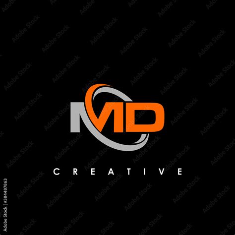 md logo design template vector illustration stock vector adobe stock