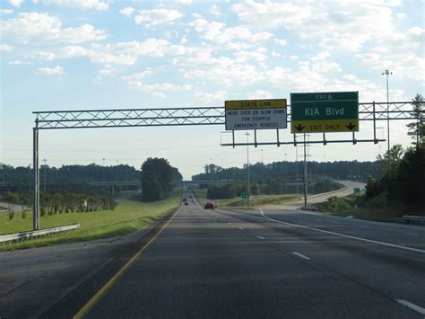 Georgia Interstate 85 Northbound Cross Country Roads