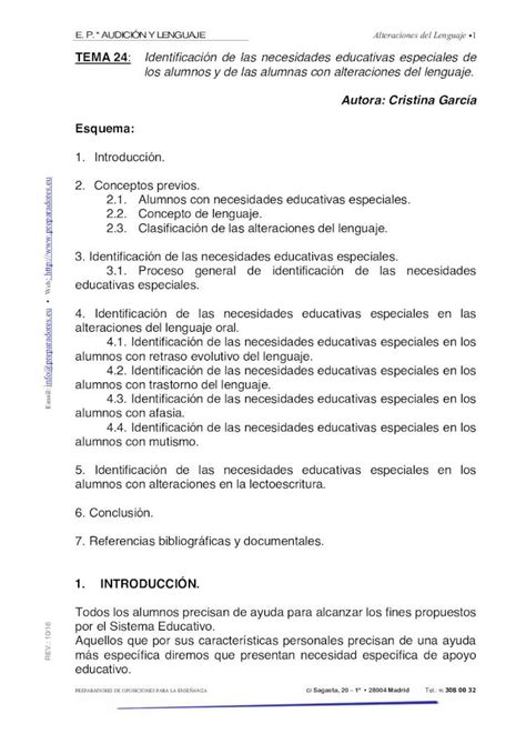 PDF TEMA 24 Identificación de las necesidades educativas especiales