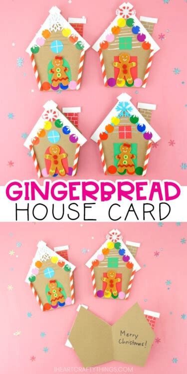 Gingerbread House Card - I Heart Crafty Things