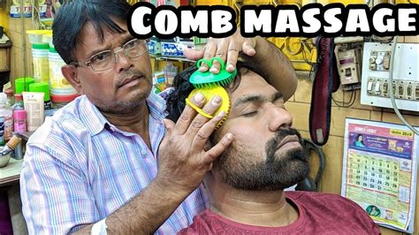 Asmr Comb Head Massage Therapy By Indian Barber Sarwan Youtube