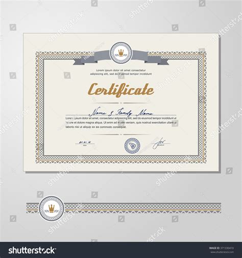 Certificate Diploma Design Template Vector Stock Vector (Royalty Free ...