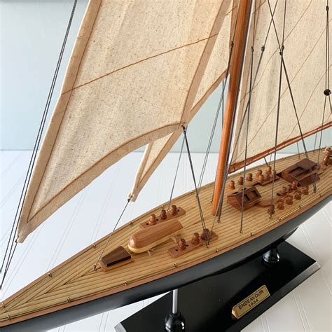 Handcrafted Wooden Yacht Model Sailboat - Etsy | Model sailboat, Yacht model, Model sailboats