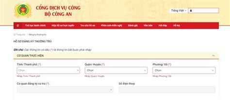 Hướng dẫn cách đăng ký thường trú online