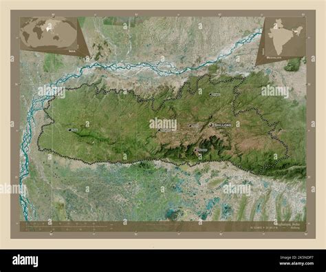 Meghalaya Estado De La India Mapa Satelital De Alta Resoluci N