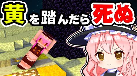 🍁【マイクラ】クリア不可能？黄色を踏んだら死ぬ世界がヤバすぎた！【ゆっくり実況】【マインクラフト】【まいくら】【和音games】 Youtube