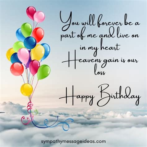 70 Happy Birthday In Heaven Quotes With Images Sympathy Card Messages