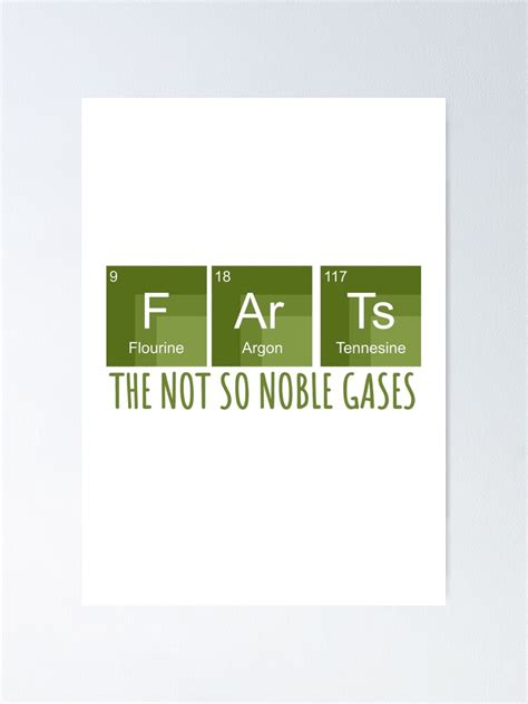 Funny Science Gases Periodic Table Gas Poster For Sale By Cannevas