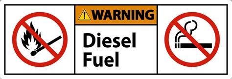 Warning Sign diesel fuel on white background 10815121 Vector Art at ...