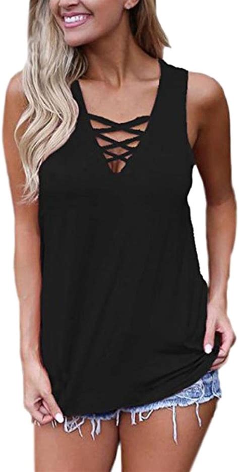 Ziyou Tank Top Damen Lang Tanktops Frauen Sport Sommer Rmellos V