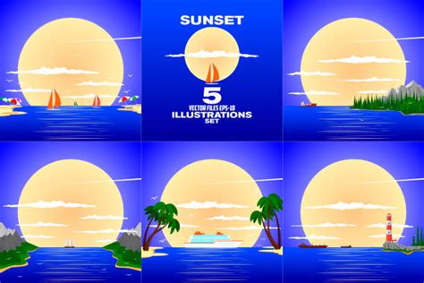 Royalty Free Sunrise Sunset Time Lapse Clip Art Vector Images