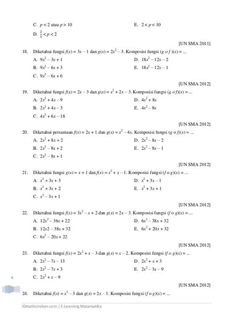 Latihan Soal Persamaan Kuadrat Kelas 9 Pdf Riset