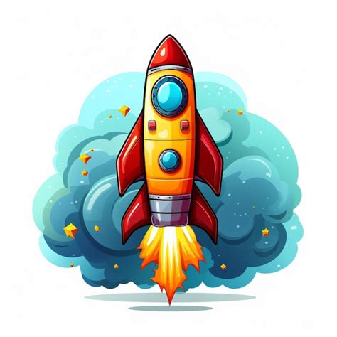 Premium AI Image | cartoon logo rocket