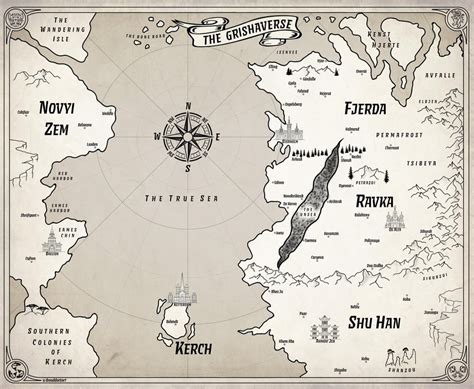 Here’s my rendition of the map from the Grishaverse novels : mapmaking