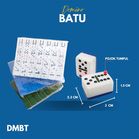 Jual Domino Batu Akrilik Warna Gaple Set Board Game Balok Tipis Dam