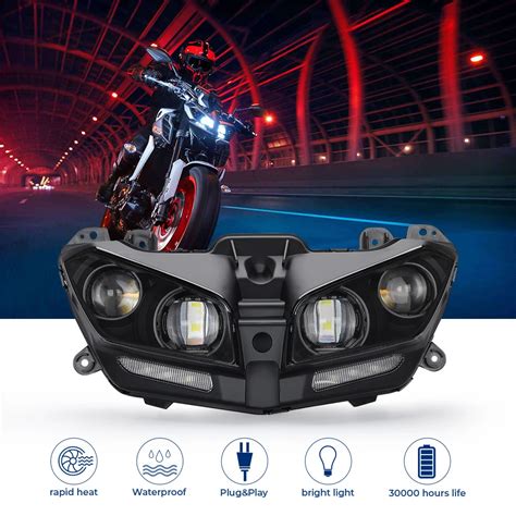 For Yamaha Mt09 Headlight Mt 09 Led Lamp Drl Fz09 2017 2018 2019 2020