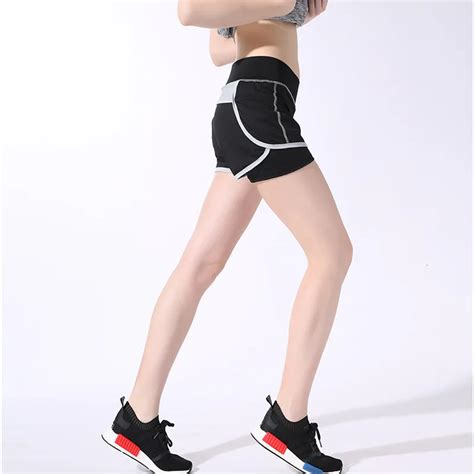 Sports Gym Shorts Women In Yoga Shorts High Waisted Fabric Quick Drying Fitness Running Elastic